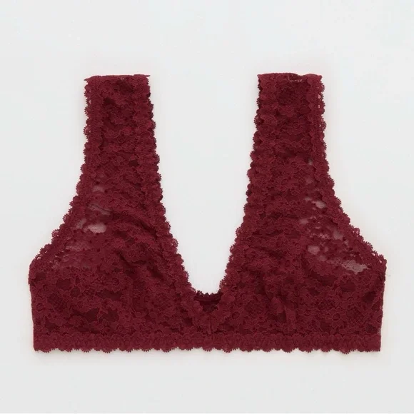 Lace Bralette in Burgundy - Picture 4 of 6